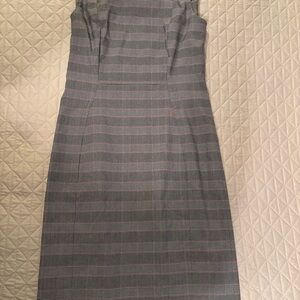 Calvin Klein Black and White, red plaid  Sheath Dress